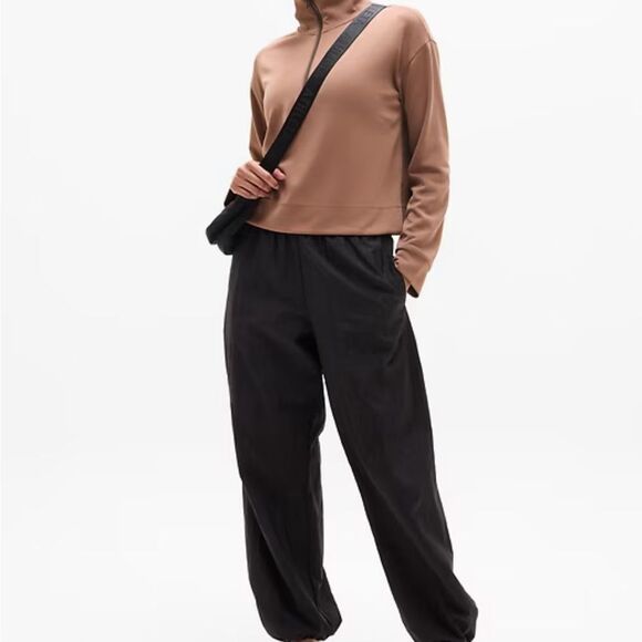 Athleta Taupe Quarter-Zip Sweatshirt - Picture 5 of 13